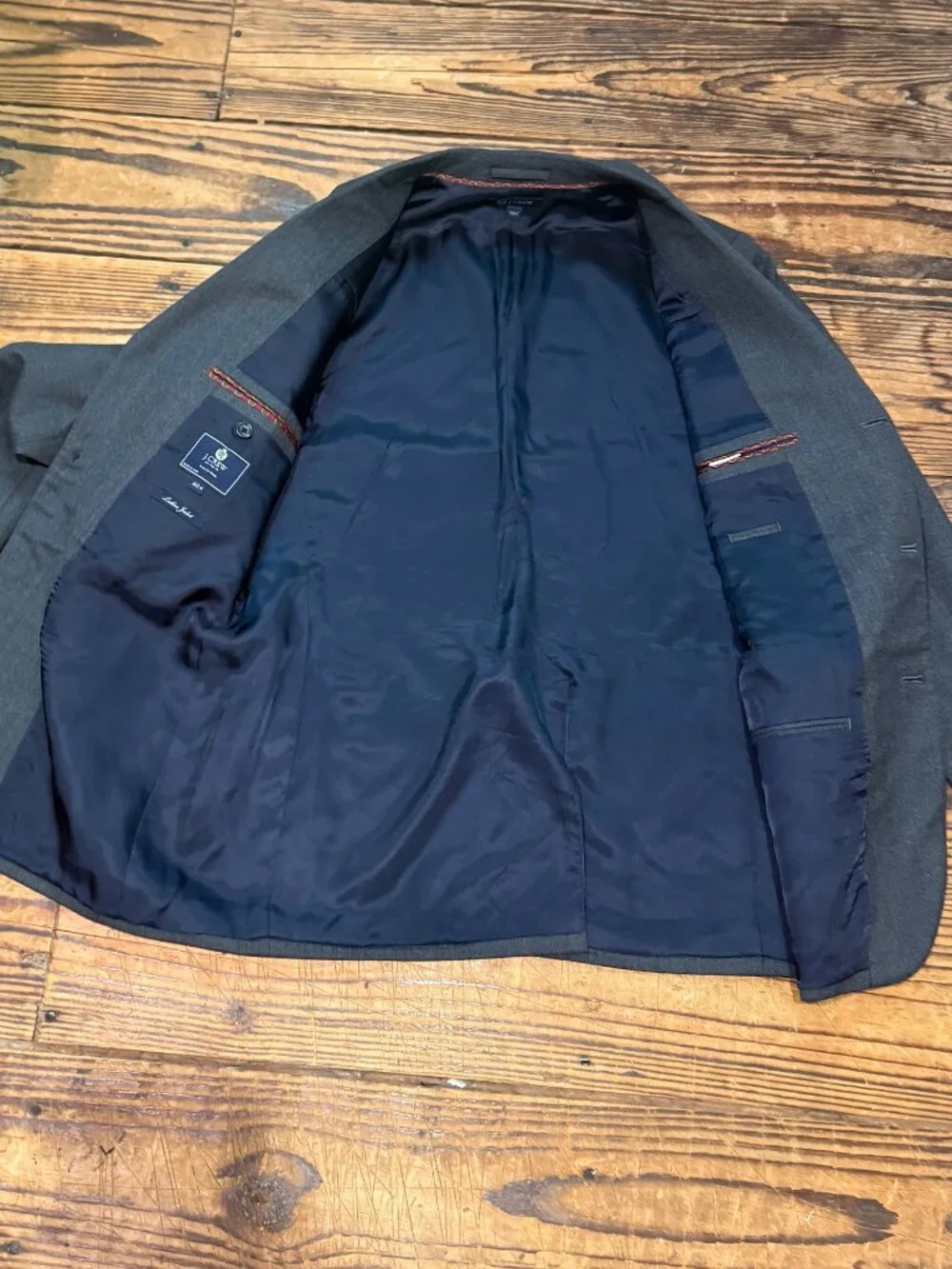 J Crew Ludlow Jacket Blazer Mens 40 Regular Italian Wool Dark Gray 3 Button EUC